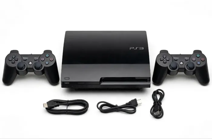 PlayStation 3 slim 500 GB/ perfeito estado + 2 controles