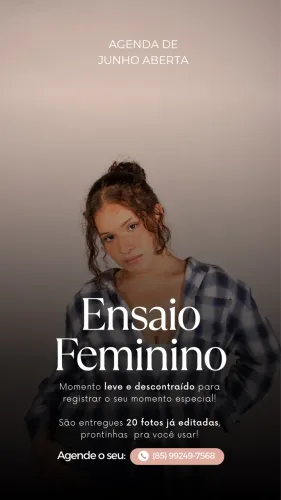 ENSAIO FOTOGRÁFICO FEMININO 