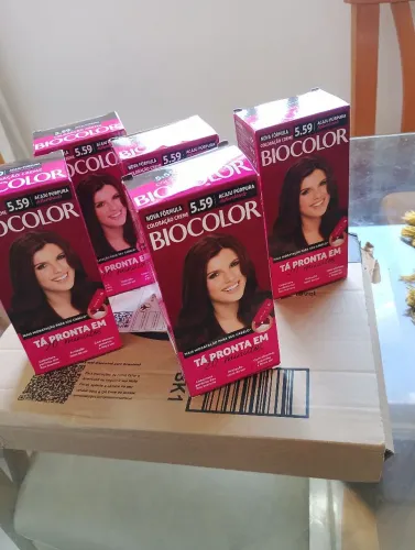 Kit Coloração Creme Biocolor 5.59 (GRÁTIS O MATIZADOR AMÁVIA)