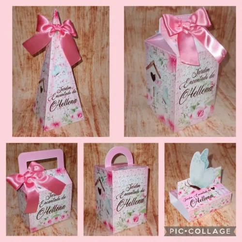 Caixinhas Personalizadas Tema Jardim Encantado | Lembrancinhas