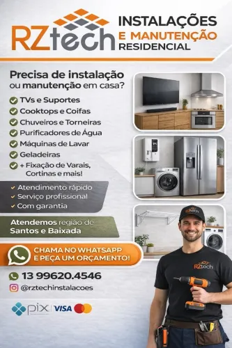 Instalação de TV, Suportes e Eletrodomésticos | RZ TECH Instalações