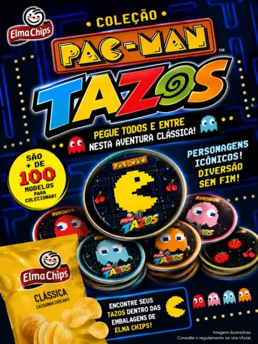 Coleção pacman 2020 + tazos avulsos