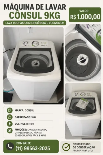 PROMOÇÃO: Máquina de lavar 9kg