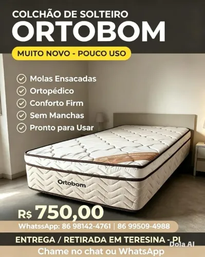 VENDE-SE COLCHÃO ORTOBOM- NEW ORTOTECH