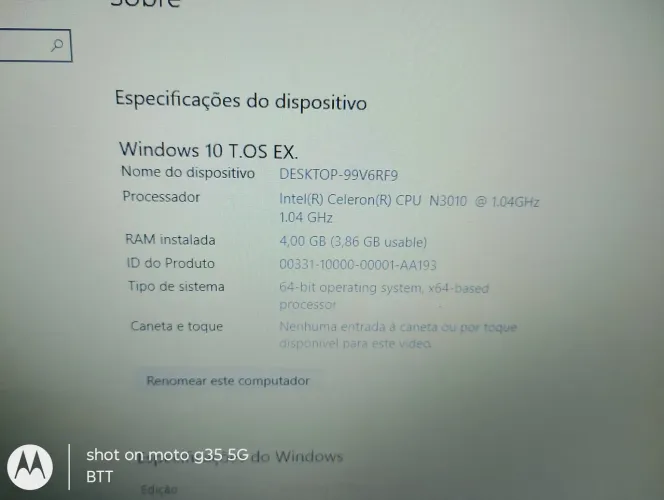 Notebook positivo master n40l configurações nas fotos 