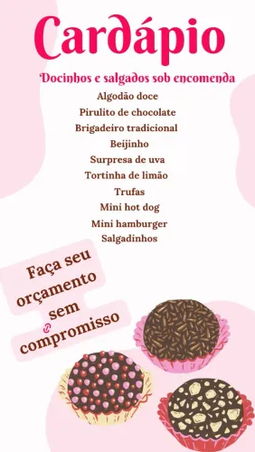 Doces e salgados sob encomenda