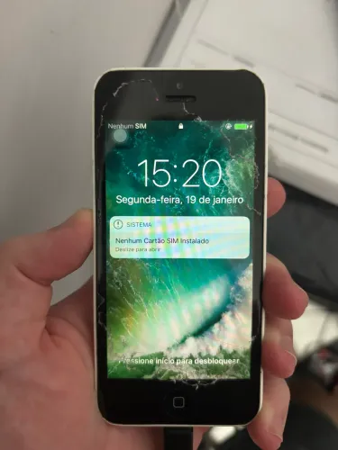 iPhone 5c 16GB Branco Original + Caixa e Adesivos Apple - Câmera traseira não funciona 