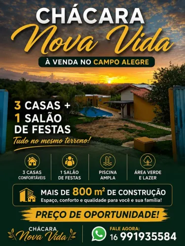 Venda chácara condomínio campo alegre