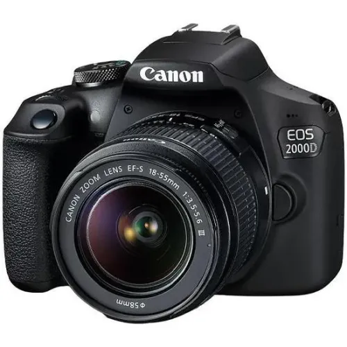 Câmera Digital Canon EOS 2000D 24.1MP 3.0" Lente EF-S 18-55MM III - Nova