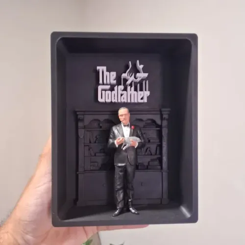 Quadro diorama do filme "O Poderoso Chefão"
