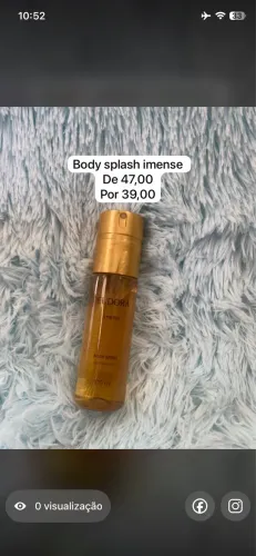 Body splash oboticario e eudora