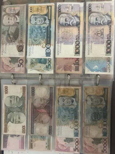 Coleção cédulas antigas nacionais e internacionais (numismática)