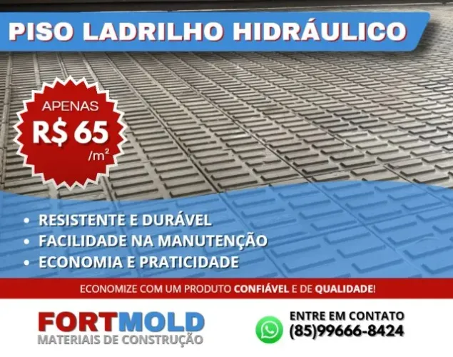 PISO LADRILHO HIDRÁULICO PRÉ-MOLDADO