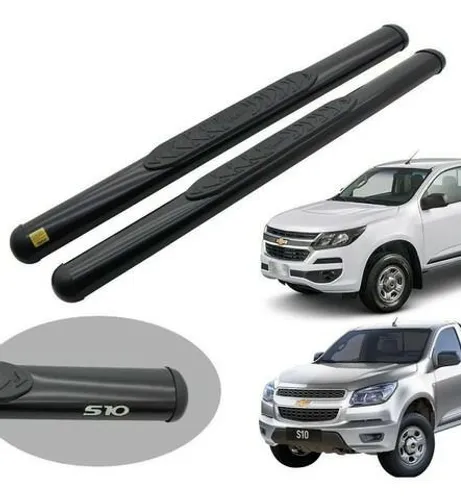 Estribo Lateral Chevrolet S-10 Tubular Preto CCF