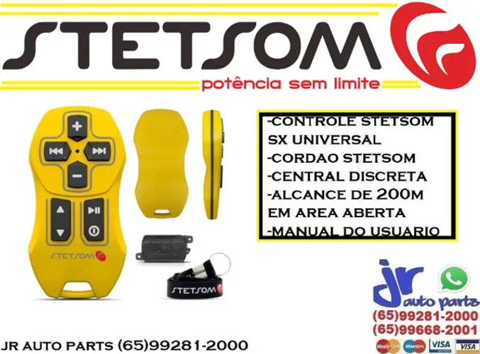 Controle Longa Distancia  Amarlo Stetsom Sx2 Light Complet Universal 