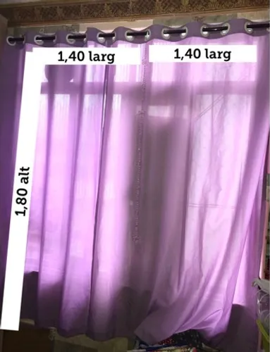 Cortina tecido crepe 