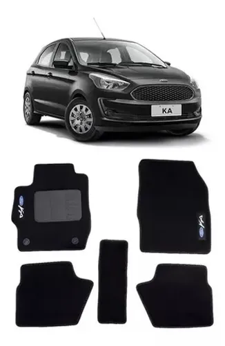 Tapete Carpete Ford Ka 2014 - Preto 5PÇ 