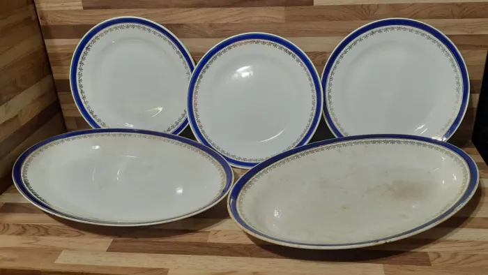 Travessas e Pratos Anos 60 (5 peças)
