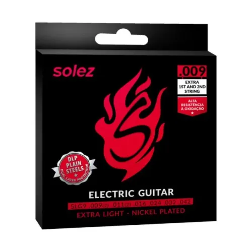 Encordoamento P/ Guitarra Solez 0.09 - 0.10 - 0.11 - EC0344