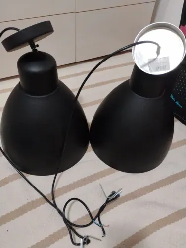 Luminária Pendente Preto fosco