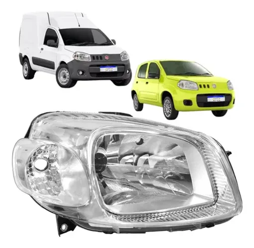 Farol Fiat Uno Vivace Fiorino 2012 2013 2014 15 Cromado L.d