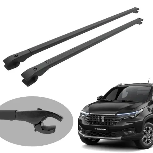 Travessa rack de teto alumínio preta Strada Volcano ou Ranch