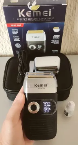 Maquina Kemei Km Shaver Sem Fio Bivolt Recarregável