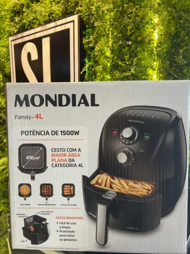 Fritadeira Elétrica Sem Óleo Air Fryer Mondial Family AFN40FB 4 L - Preta