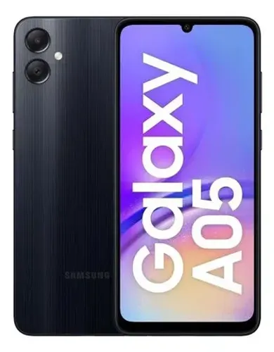 Smartphone Samsung Galaxy A05 128GB Preto 4G Octa-Core 4Gb Ram 6,7? Câm. Dupla lacrado Nf