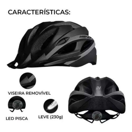 Capacete Bike Ciclismo Original High One com Led