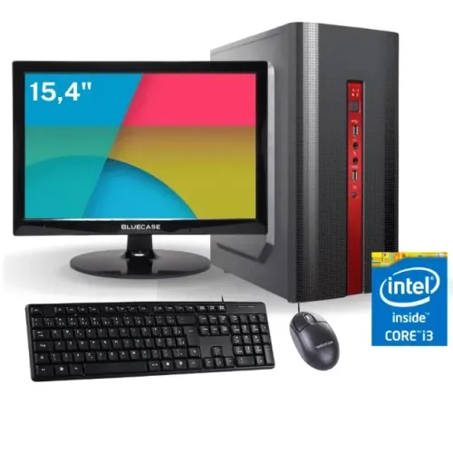 Computador Completo Intel i3 - 8Gb Ram - SSD 120Gb -Monitor 15,4 Loja Coimbra Computadores