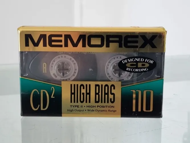 Fita cassette Memorex 110min high bias cromo