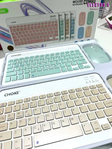 Mini kit teclado e mouse Bluetooth