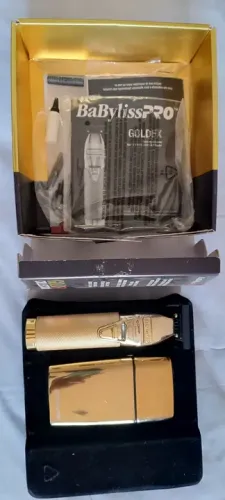 Kit Acabamento Babyliss Fx Gold+máquina Shaver Fx Gold Brind