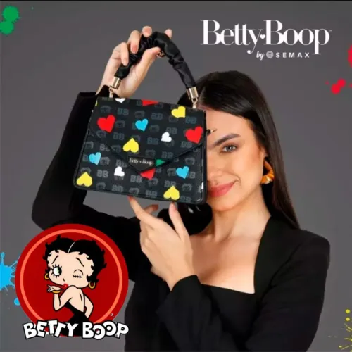 Bolsa de mão Betty Boop coleção corações coloridos Envio gratis