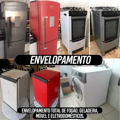 Envelopamento para fogão, geladeira, eletrodomésticos, moveis, piso e mais 