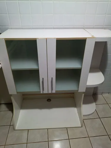 Armário de cozinha branco 