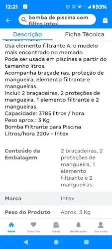 Bomba d'água para Piscina