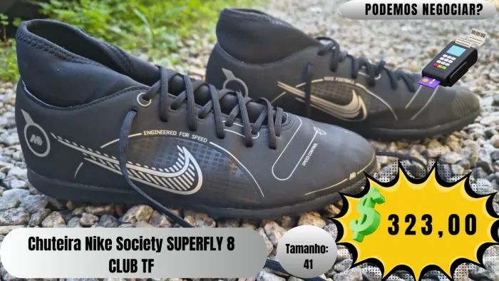 Chuteira Nike Society SUPERFLY 8 CLUB TF - Usado
