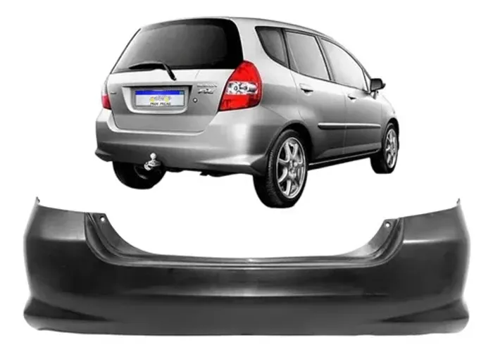 Parachoque Traseiro Honda Fit 2003 2004 2005 2006 2007 2008