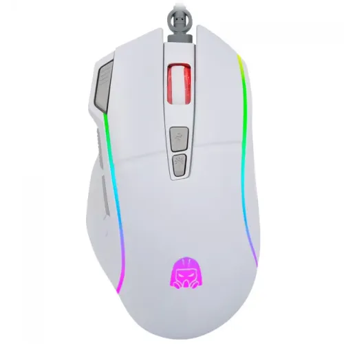 Mouse Digital Alliance Luna XS RM-177, RGB, DPI 7200, 8 Botões, Branco, Novo, Lacrado