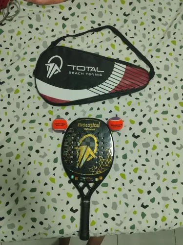 Kit completo total Beach Tennis evolution preto+ duas raquetes Wilson frescobol