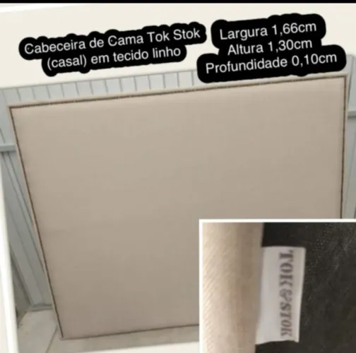 Cabeceira de Cama Casal Tok Stok - Tecido Linho