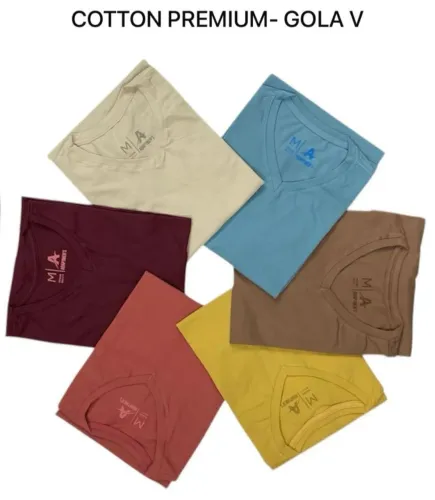 Camisa Cotton Masculina Gola V