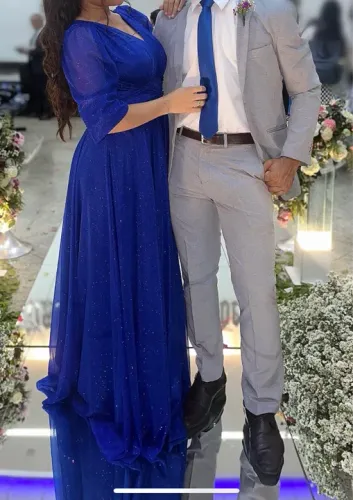 Vestido de Festa Azul Royal