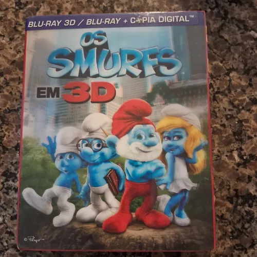 Blu-ray 3D Os Smurfs + DVD Conto de Natal + Digital Copy LACRADO 