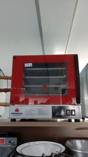 Forno Convecção Turbo Elétrico Vermelho - Progás - Sadi
