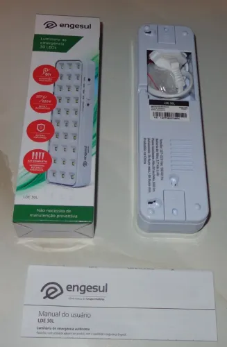 Luminária Emergência Intelbras-Engesul 30 Leds Lde30L