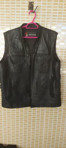 Jaqueta de couro para motociclista 2 jaquetas