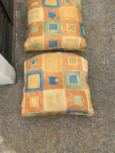 Par de Almofadas Decorativas Quadradas gigantes 